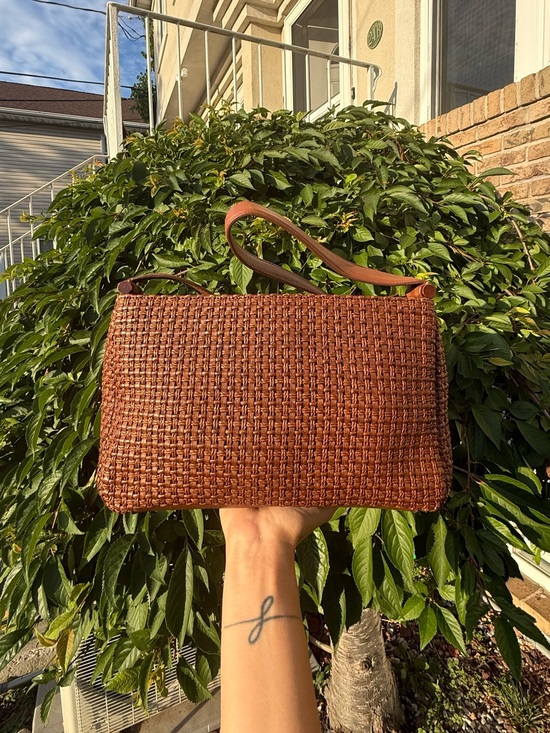 Fossil Handbags - Fossil Brown Woven Shoulder Bag